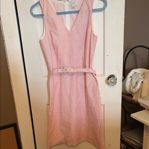 J. Crew Pink Sleeveless V-Neck Sheath Dress
